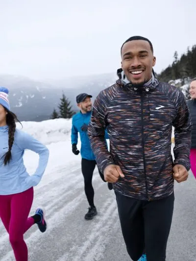 Group running in the winter