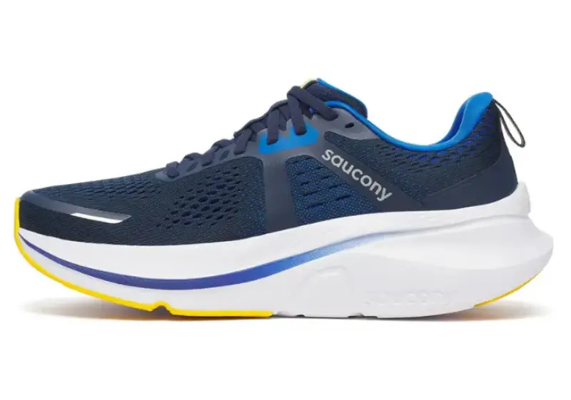 Side view of the Men's Saucony Guide 18 in Navy & Skydiver on a white background